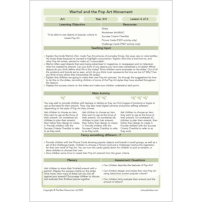 Warhol and the Pop Art Movement