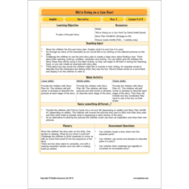 We're Going on a Lion Hunt