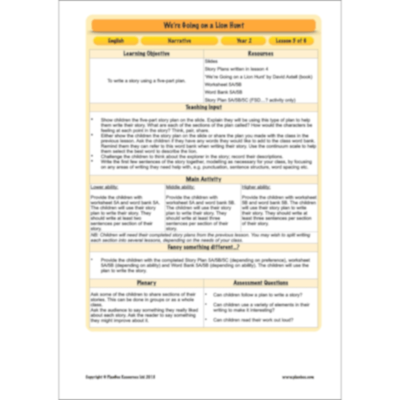 We're Going on a Lion Hunt