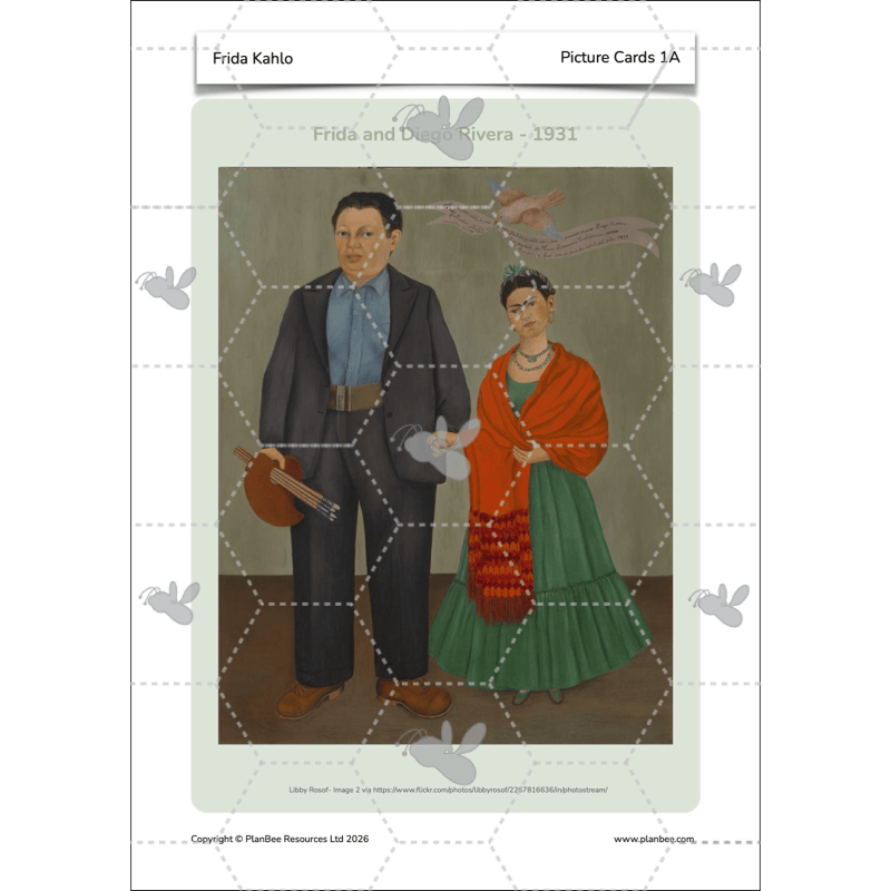 PlanBee KS2 Frida Kahlo for Kids Art Lesson Pack by PlanBee