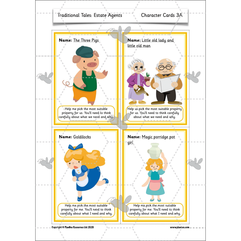 PlanBee FREE Mini-scheme | Traditional Tales: Estate Agents | KS1