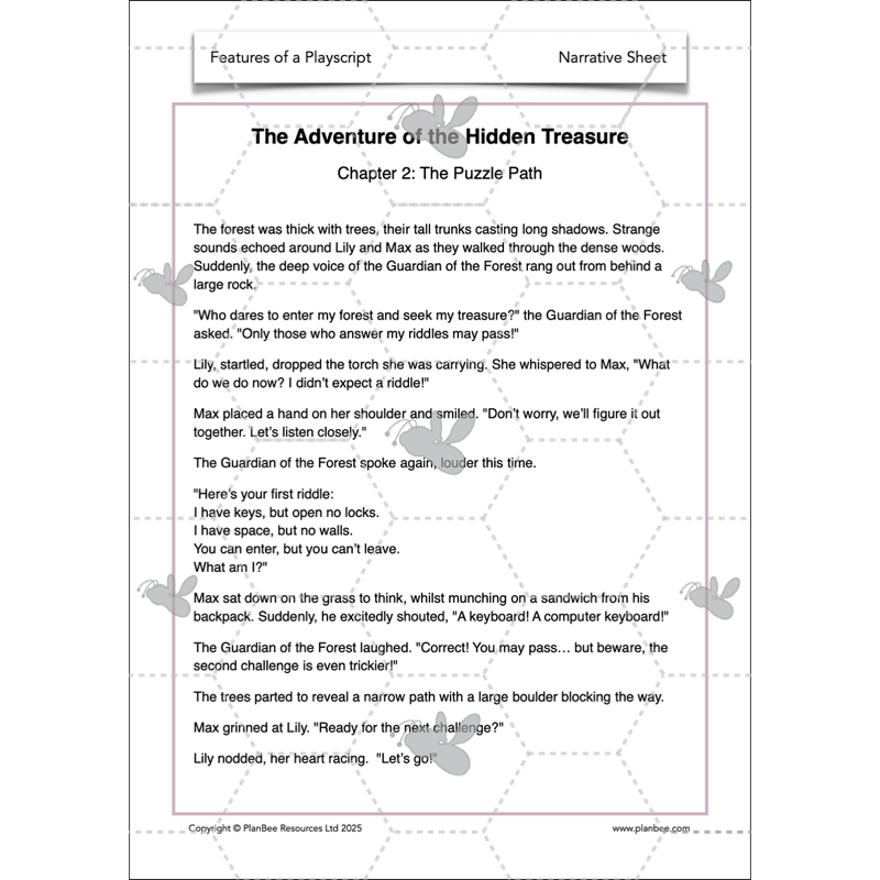 PlanBee Features of a Playscript KS2 | English Lesson Pack