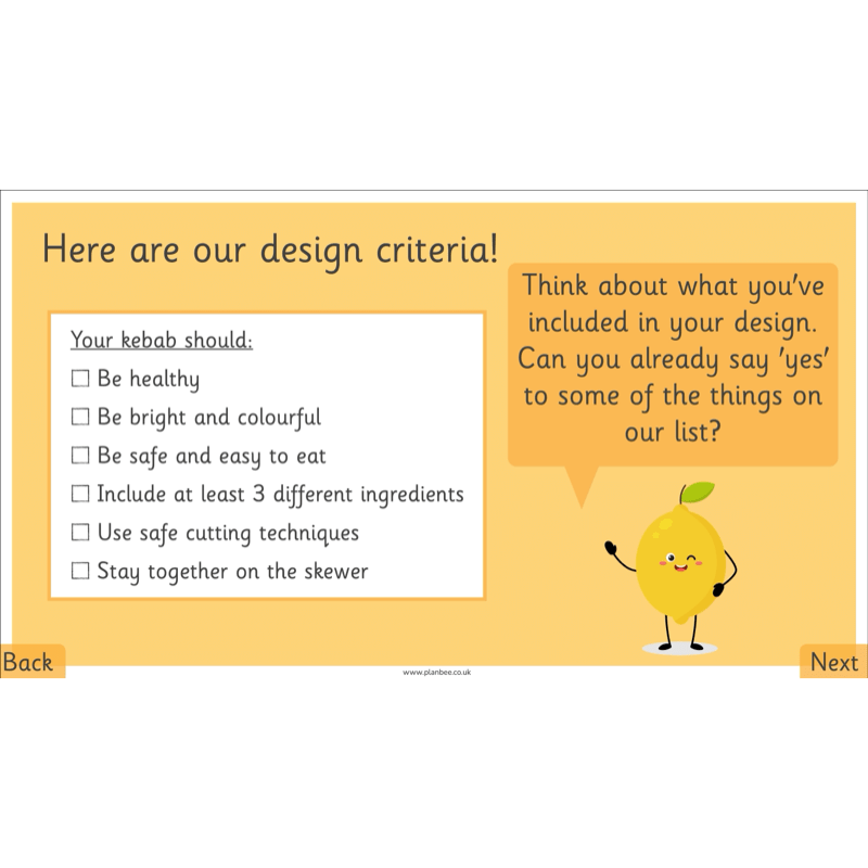 PlanBee Making Healthy Snacks | KS1 DT Lesson Pack