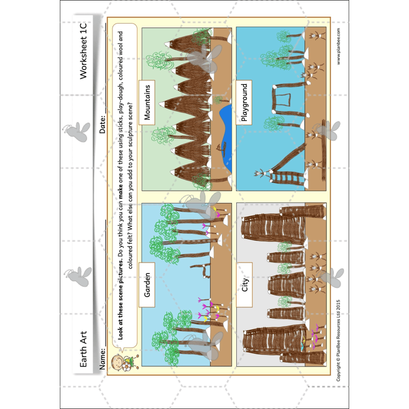 PlanBee Natural Sculptures KS1 Art Lesson Pack