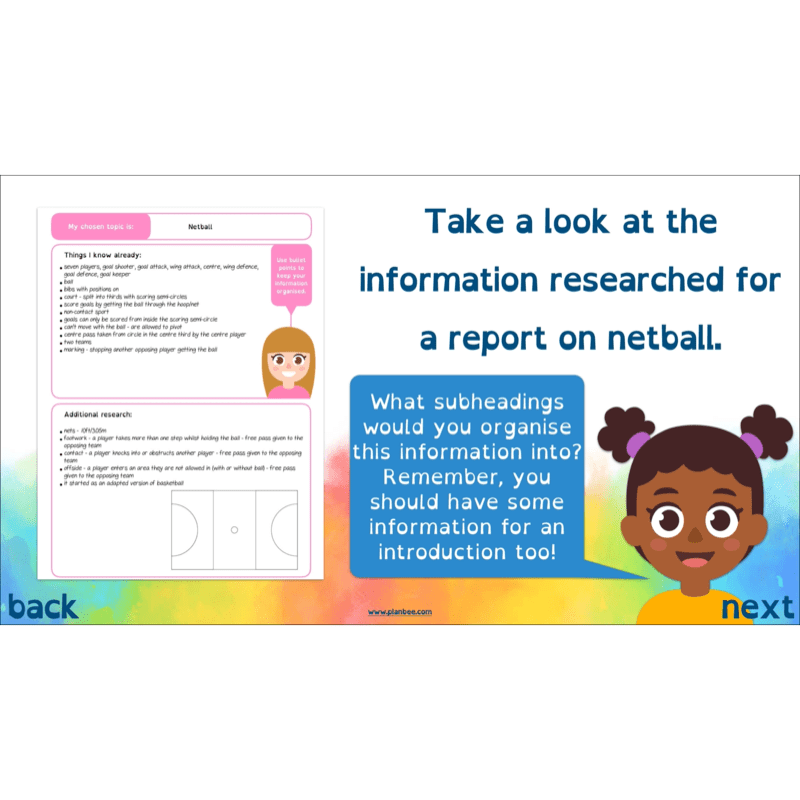 PlanBee Non-chronological Reports Year 6 English Planning