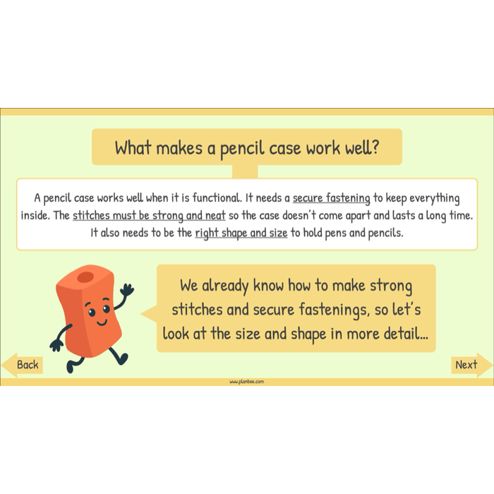 PlanBee Pencil Cases - Textiles: DT Lesson Plans for KS2 Y3/4