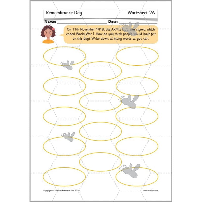 PlanBee KS1 Remembrance Day Lesson | Year 2 History Planning