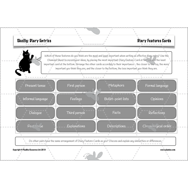 PlanBee Skellig Diary Entries KS2 | Year 6 English Lesson Pack