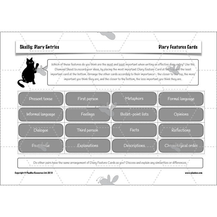 PlanBee Skellig Diary Entries KS2 | Year 6 English Lesson Pack