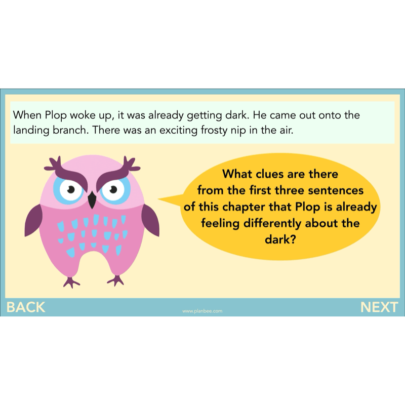 PlanBee The Owl who was Afraid of the Dark | KS2 Comprehension