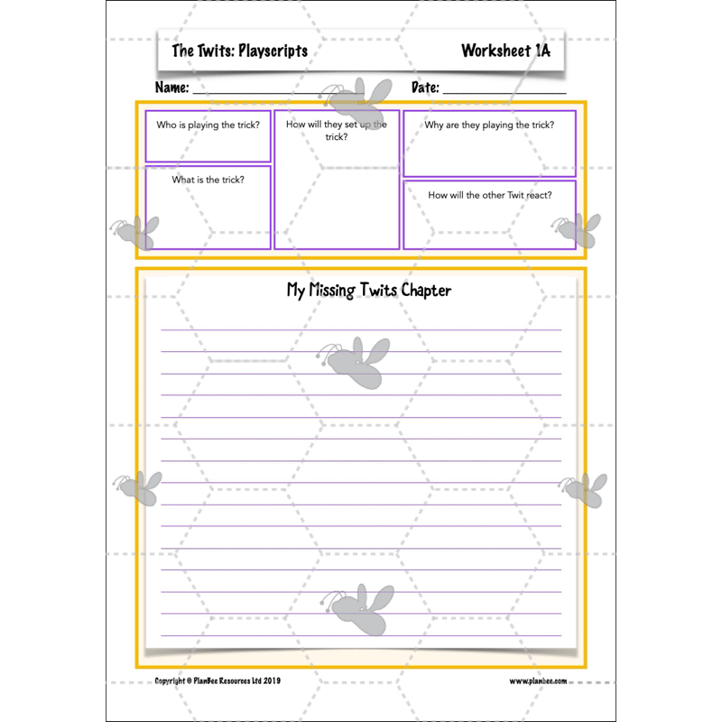 PlanBee The Twits: Playscripts KS2 | Year 4 English Pack