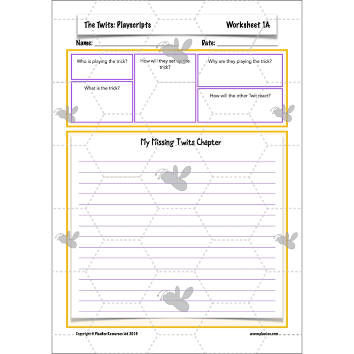 PlanBee The Twits: Playscripts KS2 | Year 4 English Pack