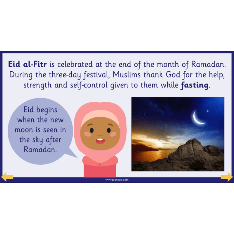PlanBee What do Muslims celebrate? KS1 Islamic Festival Lessons