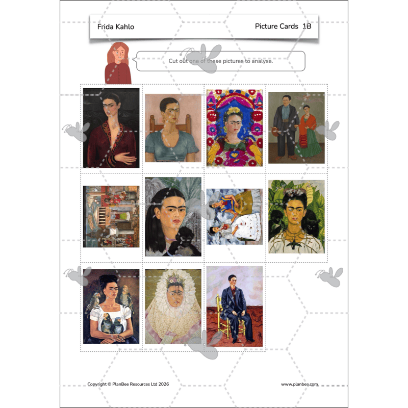 PlanBee KS2 Frida Kahlo for Kids Art Lesson Pack by PlanBee