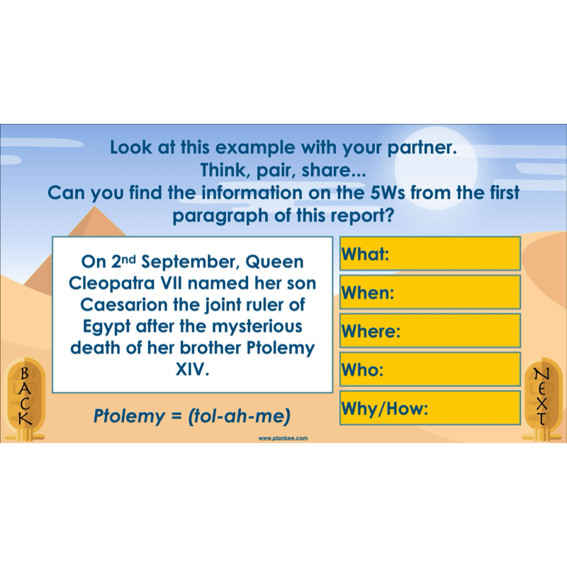 PlanBee Cleopatra KS2 | English Lesson Pack