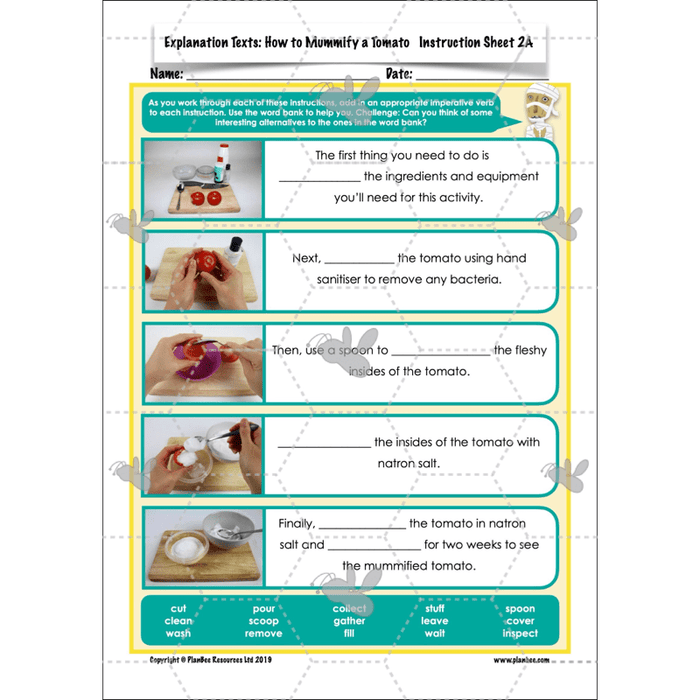 PlanBee Explanation Texts: How to Mummify a Tomato | KS2 English