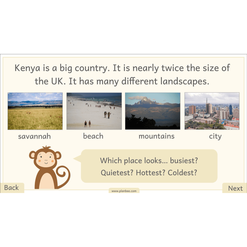PlanBee Let's go on Safari | Kenya KS1 Geography Lesson Pack