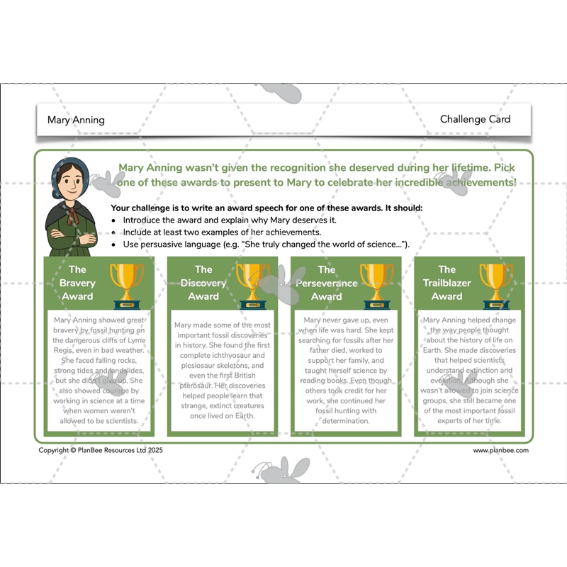 PlanBee Mary Anning KS2 Lesson | Life and Achievements