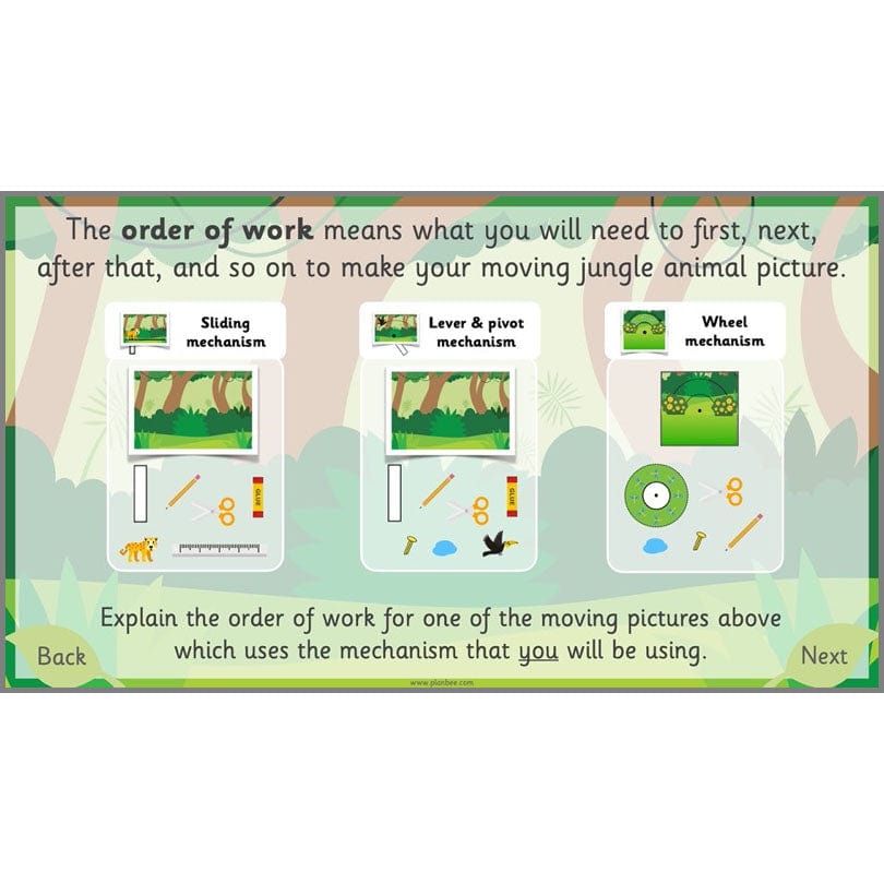 PlanBee Jungle-themed Sliders and Levers KS1 Lesson Pack | PlanBee