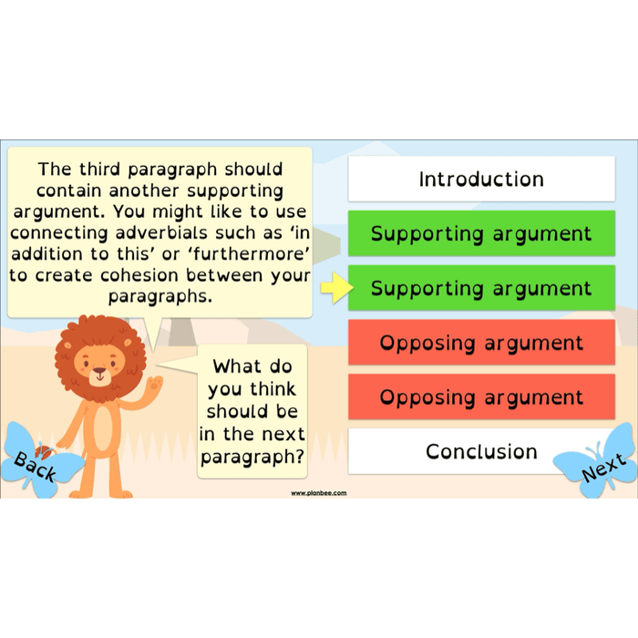 PlanBee The Butterfly Lion: Balanced Arguments KS2 Lesson Pack