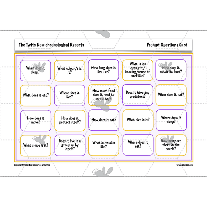 PlanBee The Twits: Non-chronological Reports KS2 | Y4 English Pack