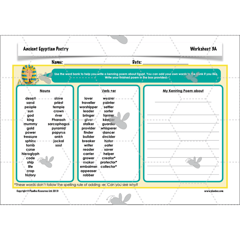 PlanBee Ancient Egyptian Poetry | KS2 English Pack