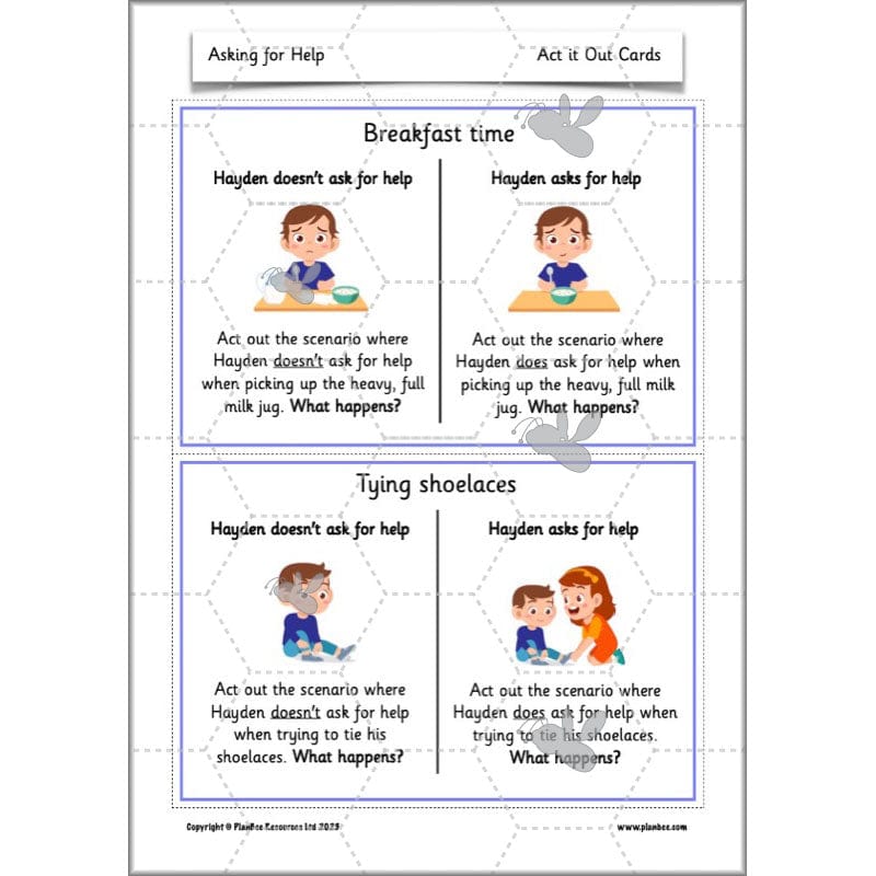 PlanBee Asking for Help | PSHE lessons KS1