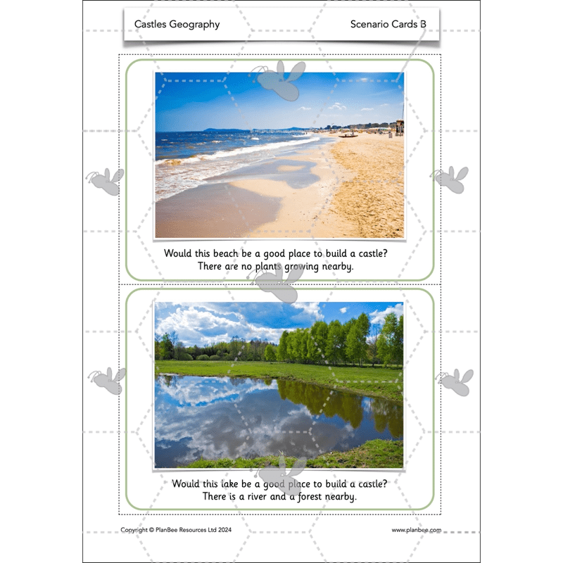 PlanBee Castles KS1 Geography Lesson Planning and Resources