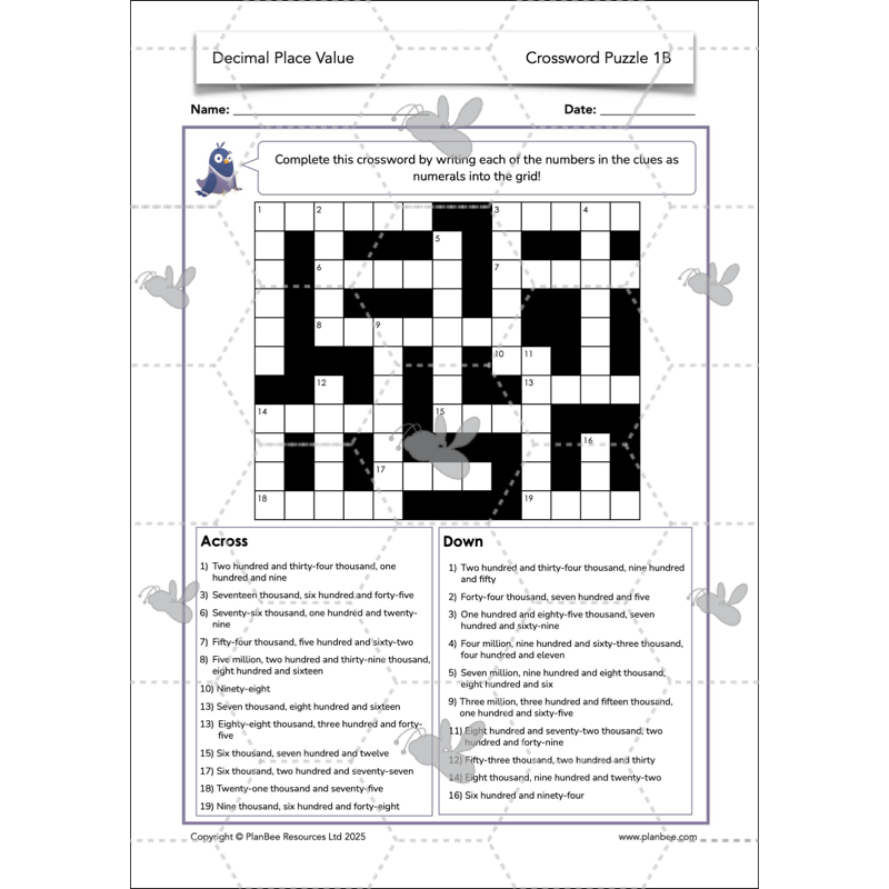 PlanBee Year 6 Decimal Place Value Maths Lessons by PlanBee