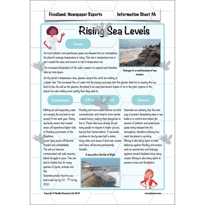 PlanBee Floodland: Newspaper Reports KS2 | Year 6 English Pack