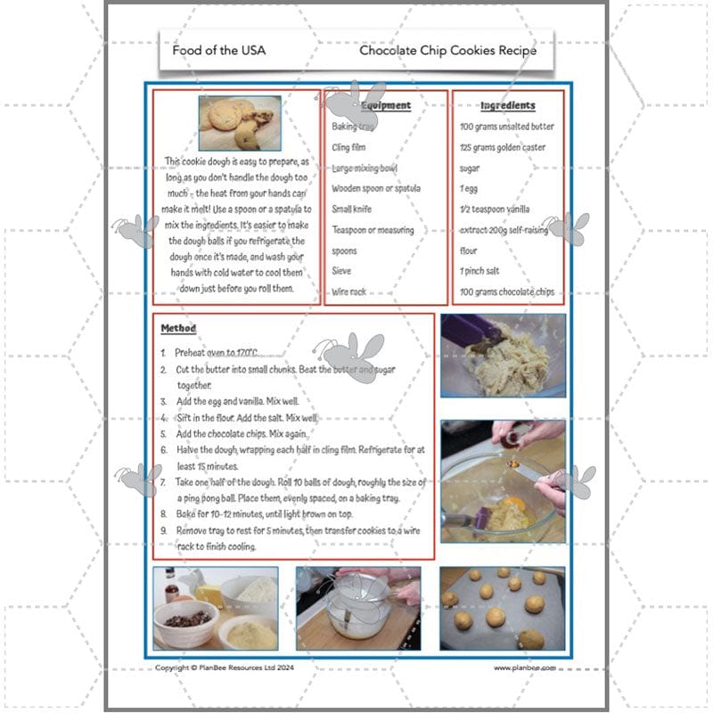 PlanBee Food of the USA KS2 DT Cookery Lessons by PlanBee