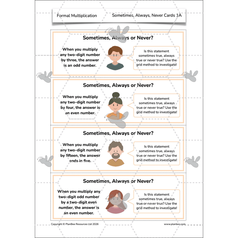 PlanBee Formal Multiplication Year 5 Maths Lessons by PlanBee