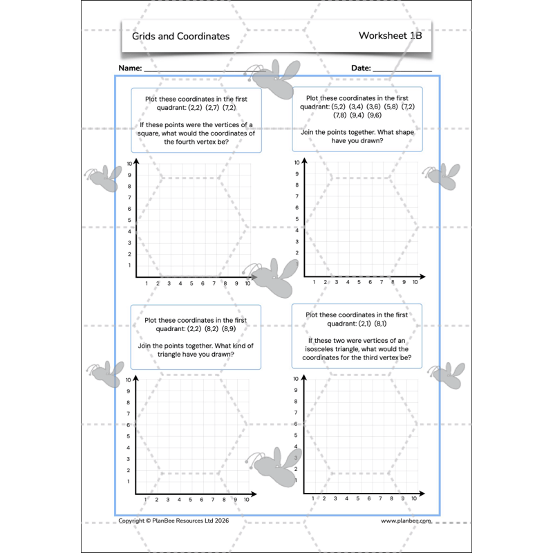 PlanBee Grids and Coordinates Year 6 Maths Lesson by PlanBee