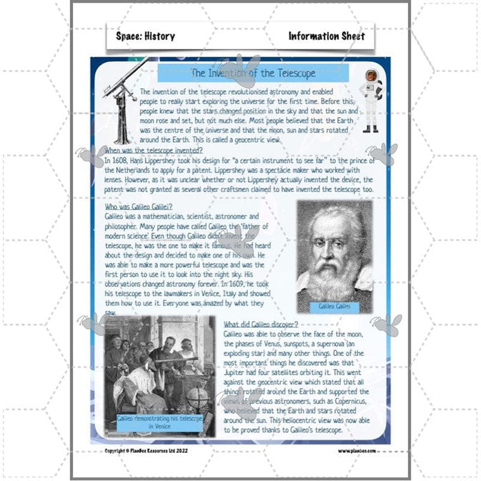 PlanBee Space KS2 History lessons | Y5/6 | PlanBee