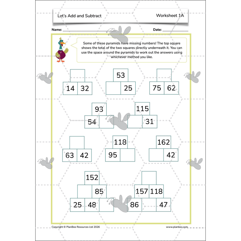 PlanBee Let's Add and Subtract Year 3 Maths Lessons by PlanBee