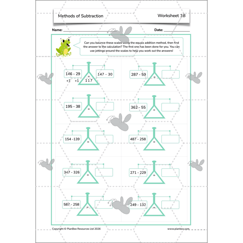 PlanBee Methods of Subtraction Year 4 Maths Lessons by PlanBee