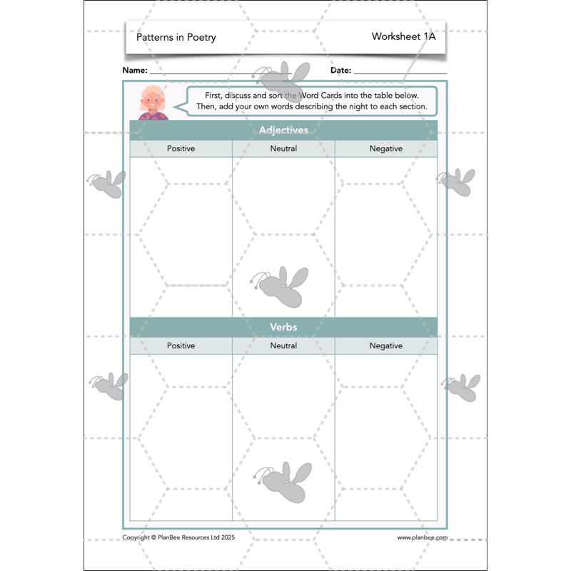 PlanBee Year 3 Patterns in Poetry | Investigating Types of Poems