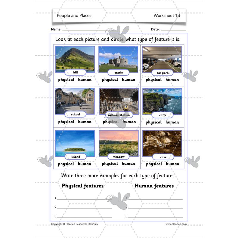 PlanBee People and Places | KS1 Geography Lessons