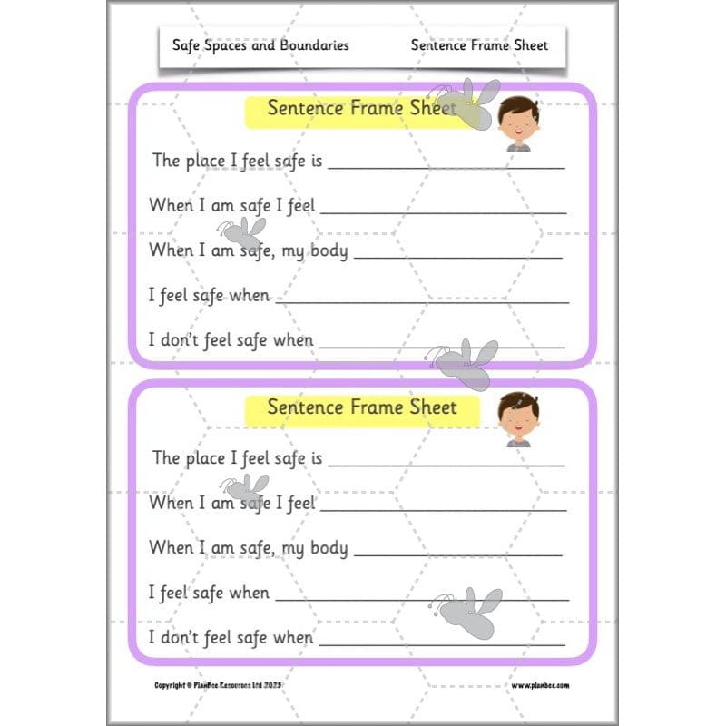 PlanBee Safe Spaces and Boundaries PSHE KS1 lessons by PlanBee