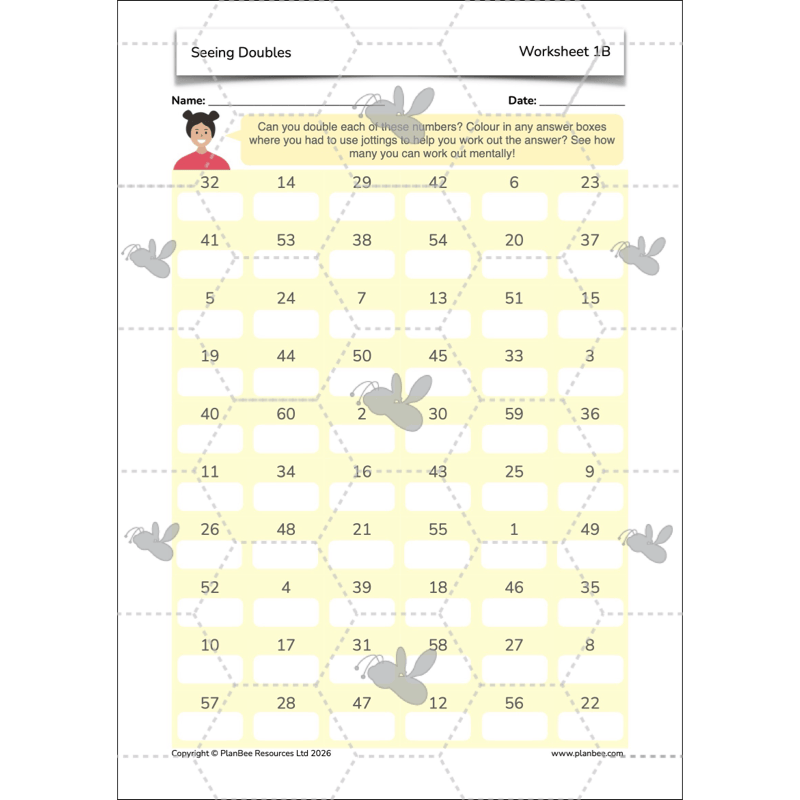 PlanBee Doubling and Halving Year 4 Maths Lessons by PlanBee