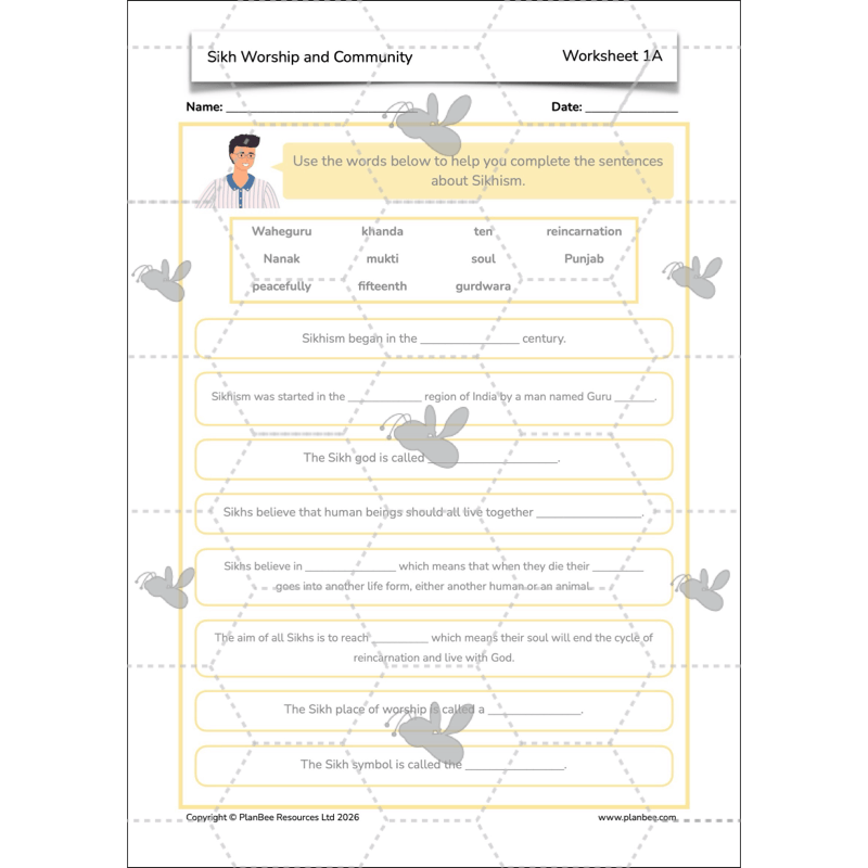 PlanBee KS2 Sikh Worship and Community KS2 lesson plans by PlanBee