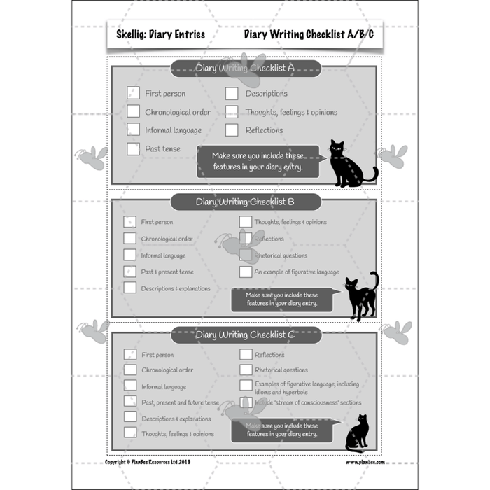 PlanBee Skellig Diary Entries KS2 | Year 6 English Lesson Pack