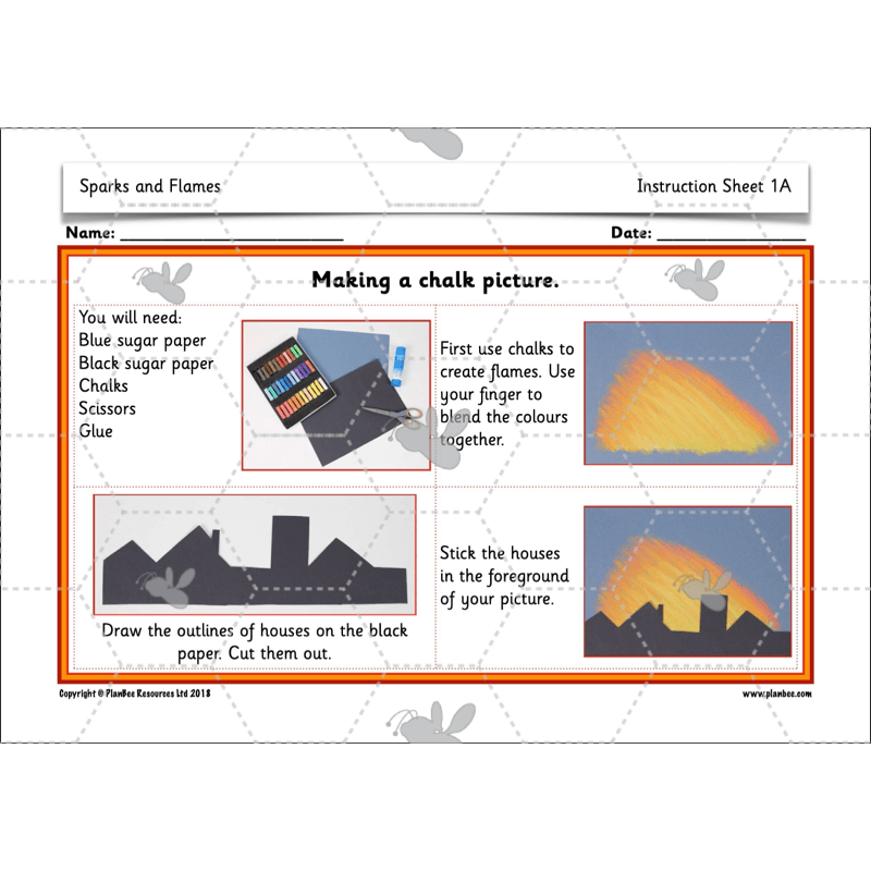 PlanBee Great Fire of London Art Ideas | PlanBee KS1 Art Lesson