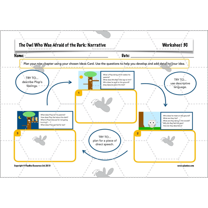 PlanBee The Owl who was Afraid of the Dark | KS2 Narrative Lessons