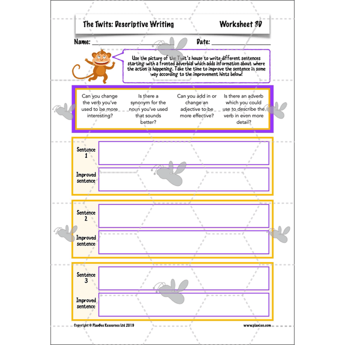 PlanBee The Twits: Descriptive Writing KS2 | Year 4 English Pack