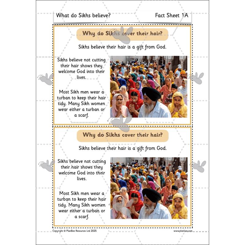 PlanBee What do Sikhs believe? | KS1 RE lesson planning