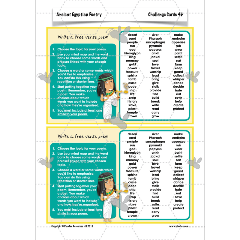 PlanBee Ancient Egyptian Poetry | KS2 English Pack