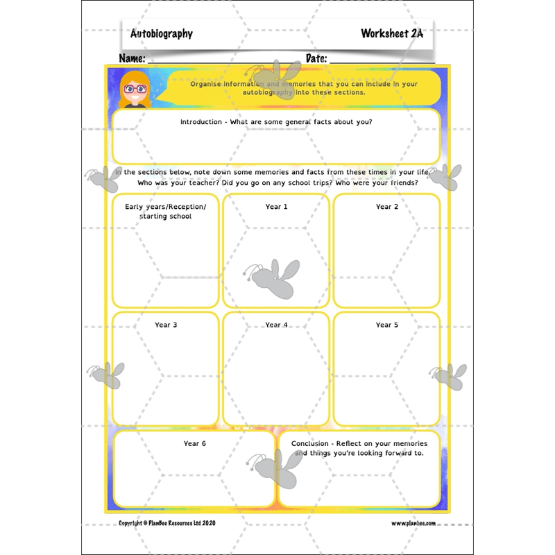 PlanBee Autobiography KS2 English Planning and Resources