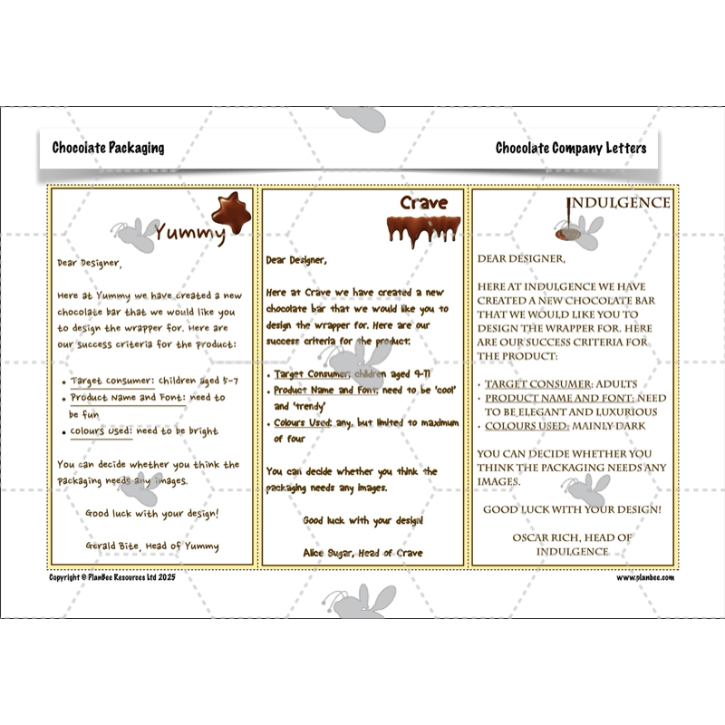 PlanBee Chocolate Packaging | KS2 DT lessons