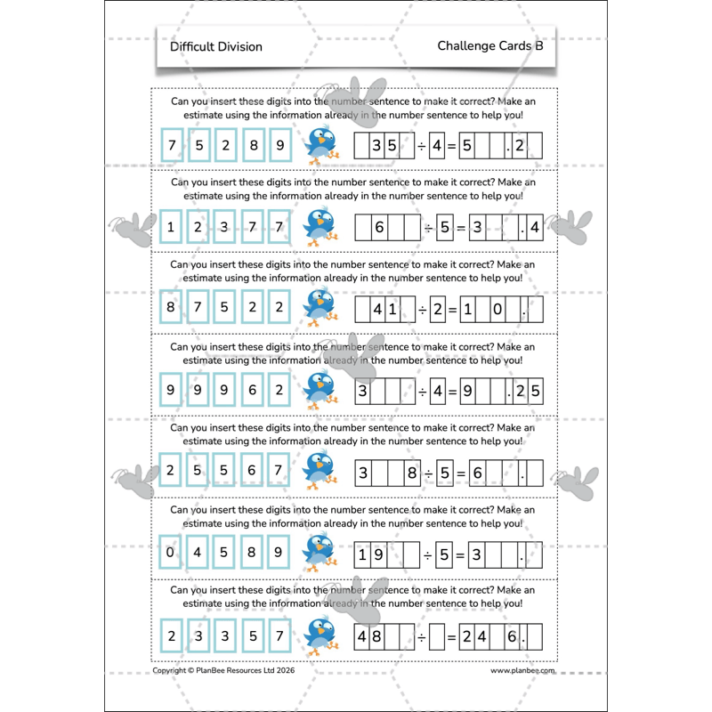 PlanBee Division Year 6 Maths Lessons and Worksheets by PlanBee